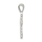 925 Sterling Silver Budded Cross Pendant with Polished Finish  ChildrenÃÂ¢Ã¢âÂ¬Ã¢âÂ¢s Solid Design