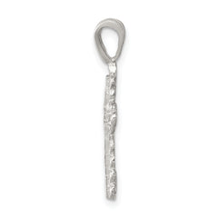 925 Sterling Silver Budded Cross Pendant with Polished Finish  ChildrenÃÂ¢Ã¢âÂ¬Ã¢âÂ¢s Solid Design