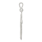 Sterling Silver 925 Latin Cross Pendant with Polished Finish, Solid Cast Design