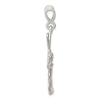 Sterling Silver St. Andrew Cross Pendant with Polished Finish, 925 Solid Cast