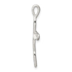 Sterling Silver 925 Polished Cross Pendant with Anti-Tarnish Finish Solid Cast