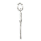 Sterling Silver 925 Cross Charm with Polished Finish and Anti-Tarnish Coating