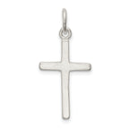 Sterling Silver 925 Cross Charm with Polished Finish and Anti-Tarnish Coating