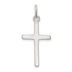 Sterling Silver 925 Cross Charm with Polished Finish and Anti-Tarnish Coating