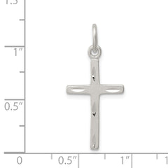 Sterling Silver 925 Cross Charm with Polished Finish and Anti-Tarnish Coating