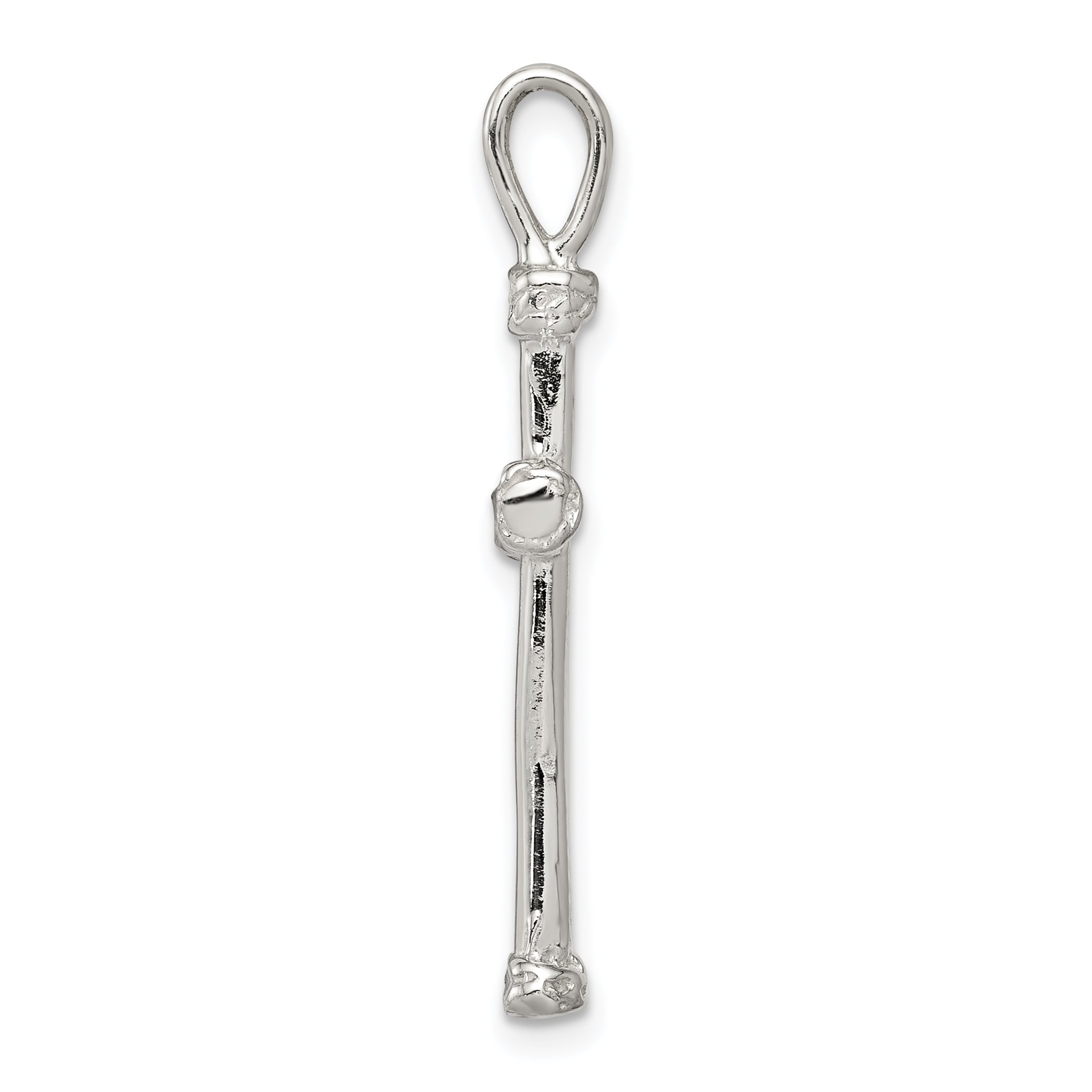 Sterling Silver 925 Polished Cross Charm Solid Casted Classic Design
