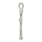 Sterling Silver 925 Polished Cross Charm Solid Casted Classic Design
