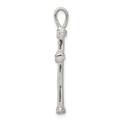Sterling Silver 925 Polished Cross Charm Solid Casted Classic Design