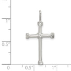 Sterling Silver 925 Polished Cross Charm Solid Casted Classic Design