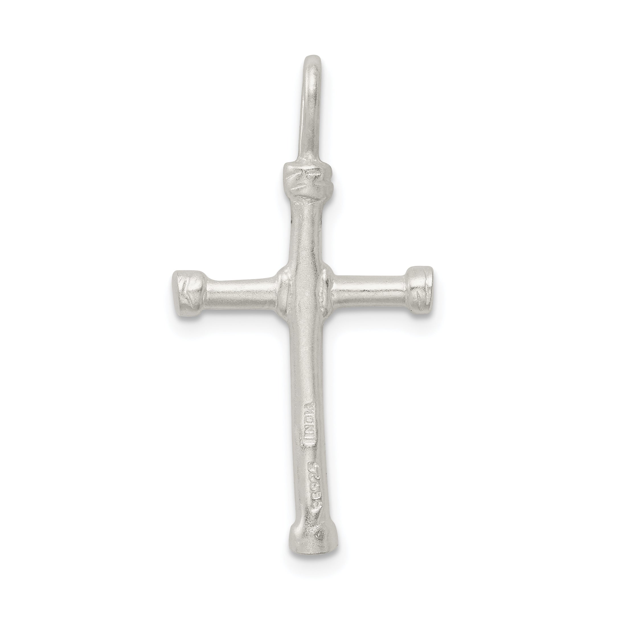 Sterling Silver 925 Cross Pendant with Polished Finish and Anti-Tarnish Coating