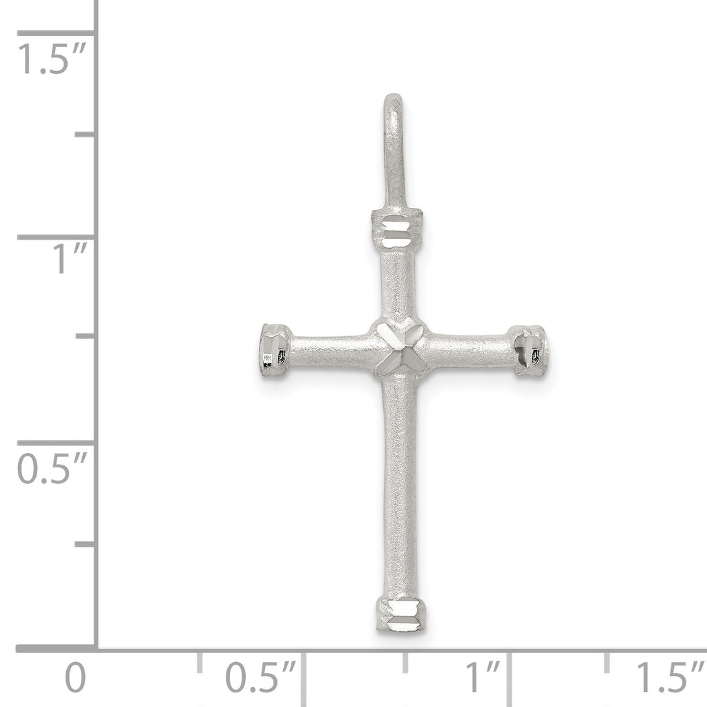 Sterling Silver 925 Cross Pendant with Polished Finish and Anti-Tarnish Coating