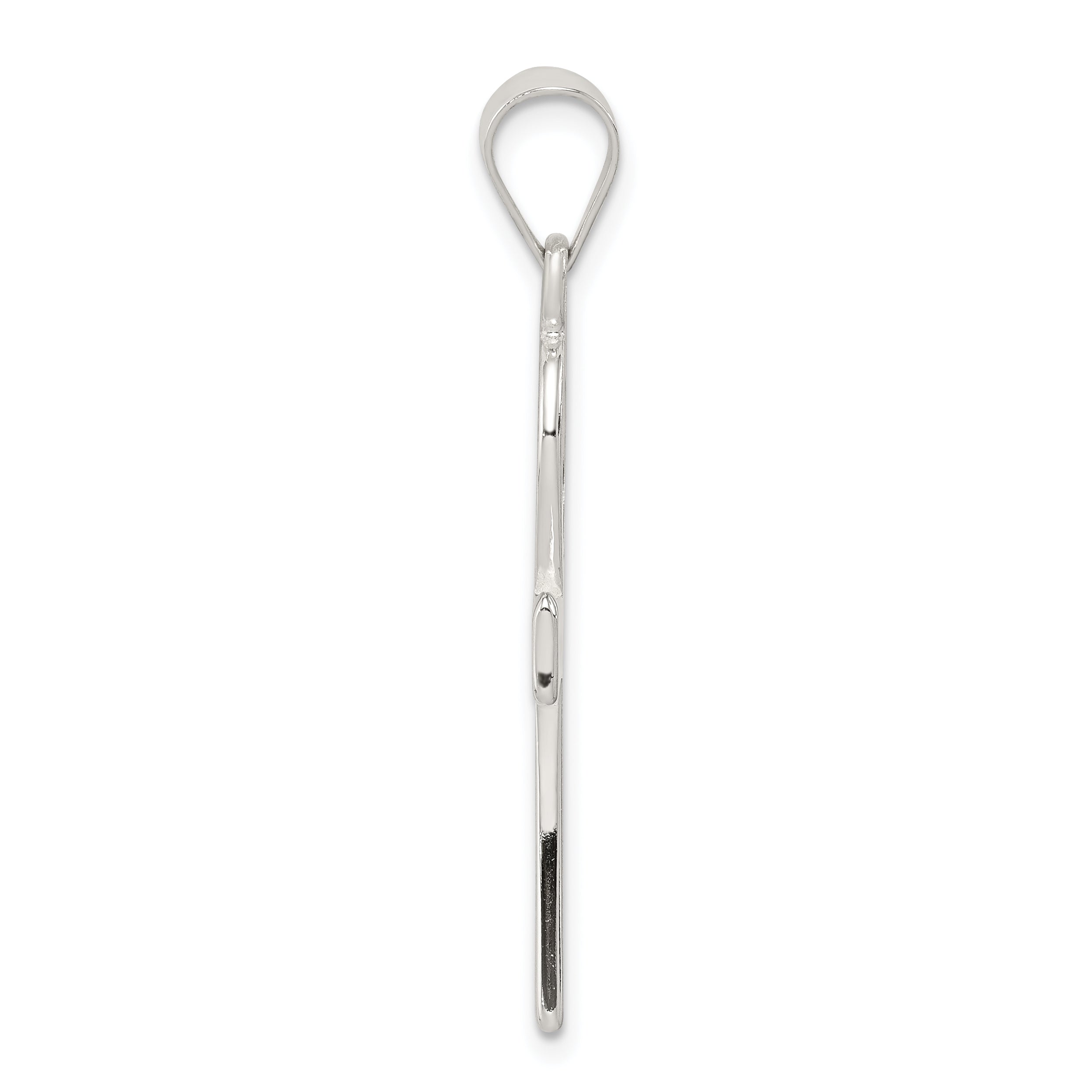 Sterling Silver 925 Ankh Cross Pendant with Polished Anti-Tarnish Finish