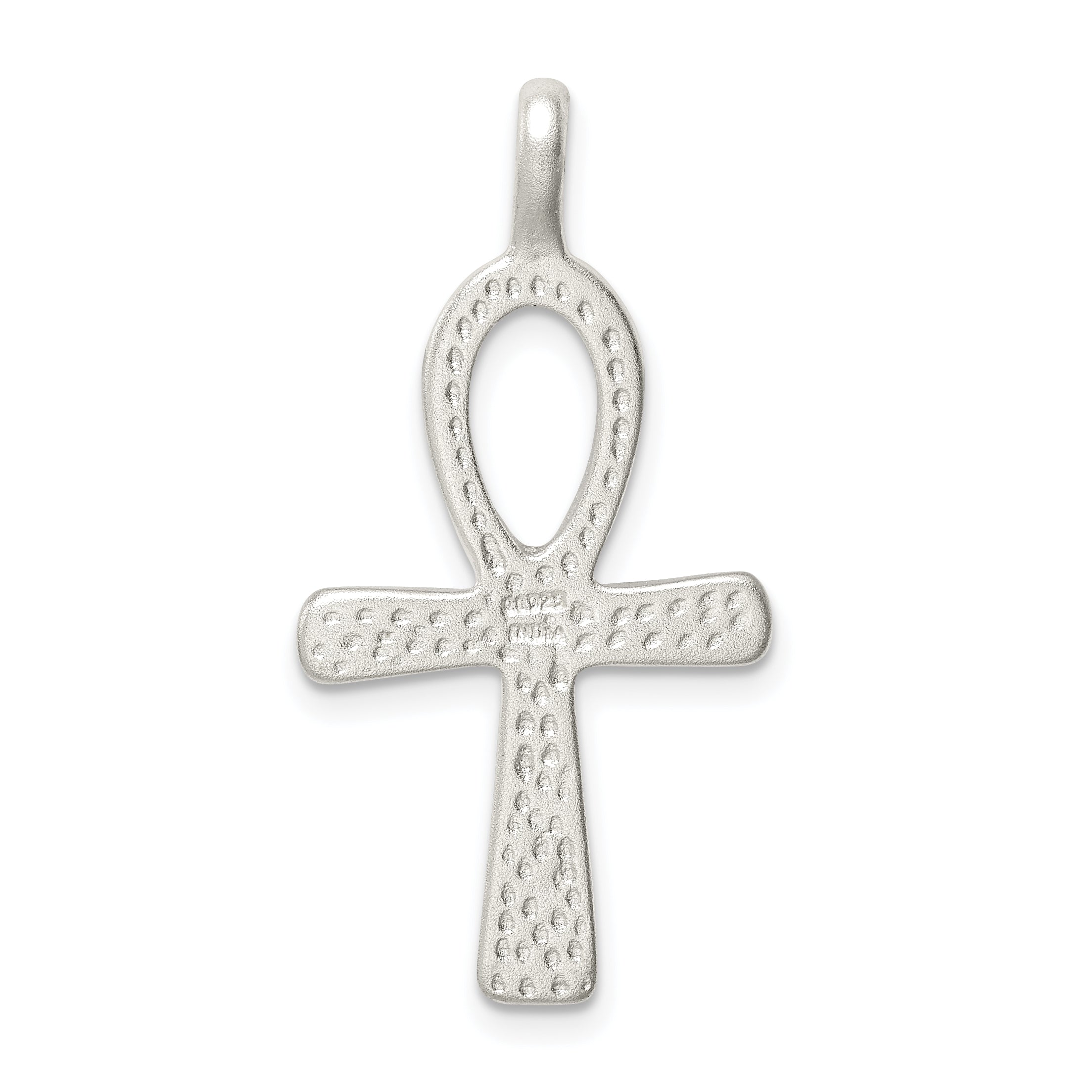 Sterling Silver 925 Ankh Cross Pendant with Polished Anti-Tarnish Finish