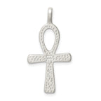 Sterling Silver 925 Ankh Cross Pendant with Polished Anti-Tarnish Finish