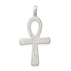 Sterling Silver 925 Ankh Cross Pendant with Polished Anti-Tarnish Finish