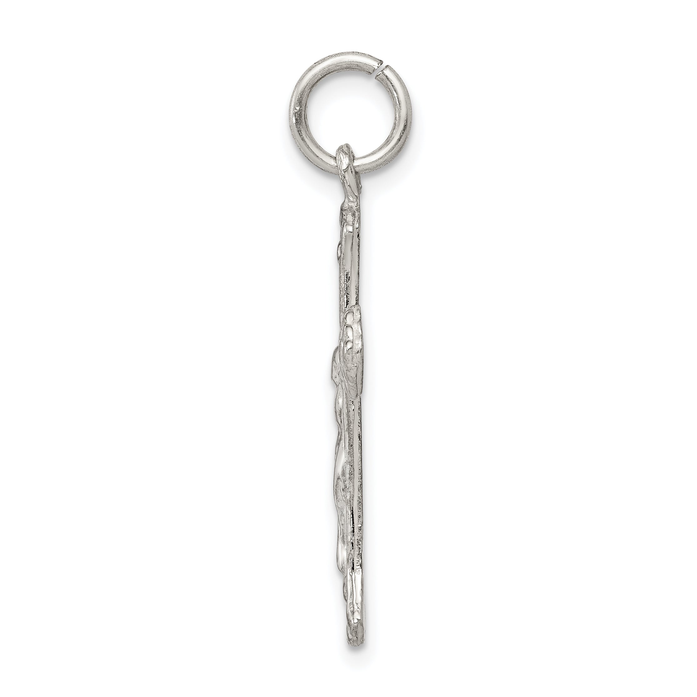 925 Sterling Silver Crucifix Pendant with Polished Finish Solid Design