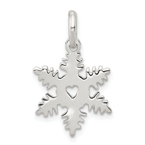 Snowflake Charm in Sterling Silver, 22mm - Sophia Jewelers
