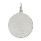 Sterling Silver 925 St. Christopher Medal Pendant with Polished Anti-Tarnish Finish