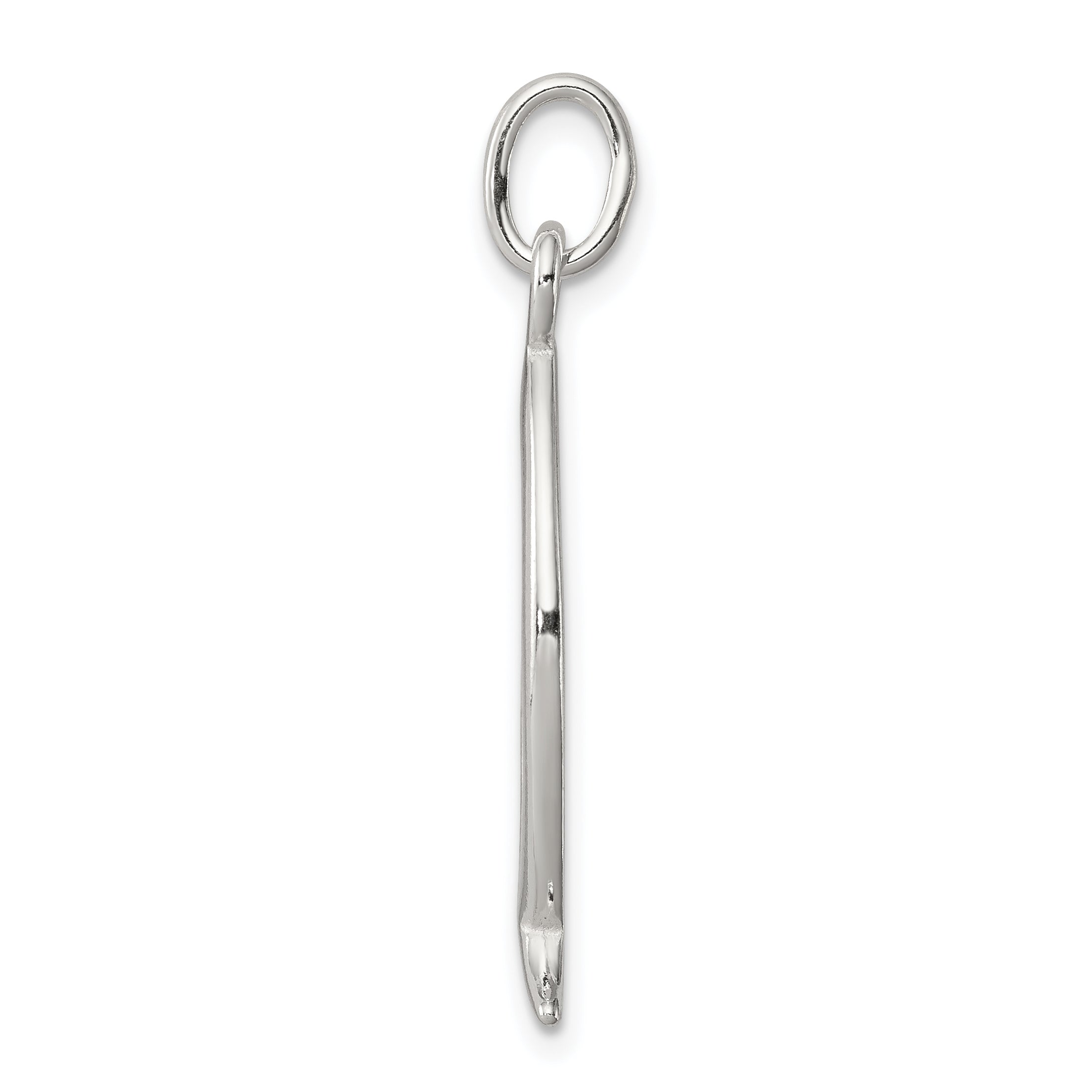 Sterling Silver 925 Ichthus Fish Cross Charm with Polished Anti-Tarnish Finish