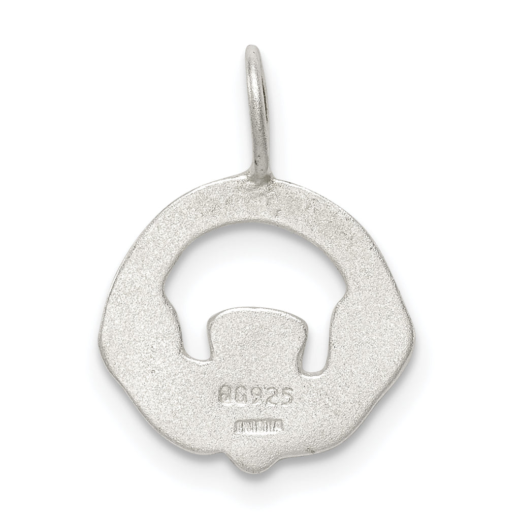 Sterling Silver 925 Claddagh Charm with Diamond-Cut Satin Finish & Anti-Tarnish Coating