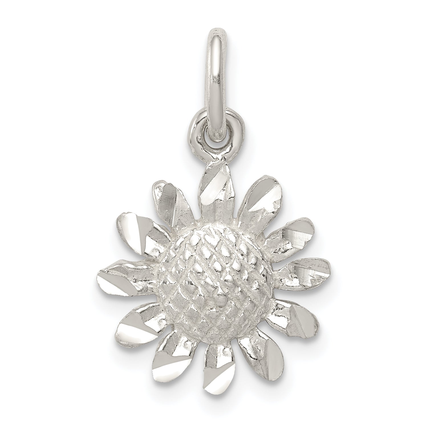 Sterling Silver Floral Charm Main image