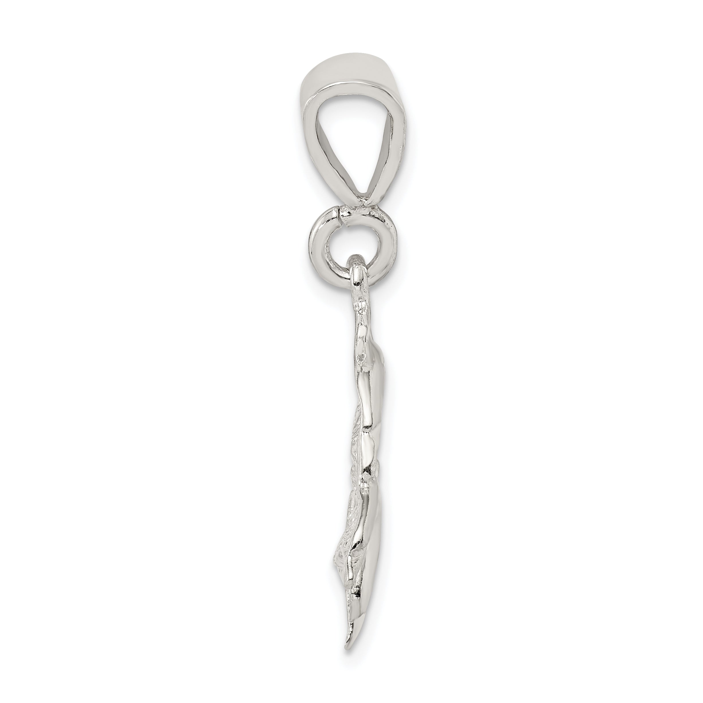 925 Sterling Silver Dolphin Trio Pendant with Polished Finish, Ocean-Themed Charm Secondary image