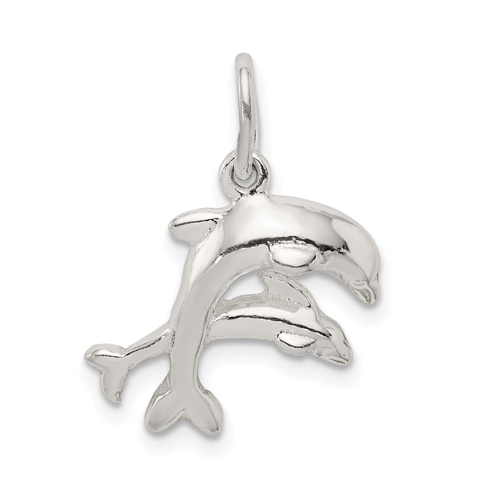 Sterling Silver Dolphins Charm Main image