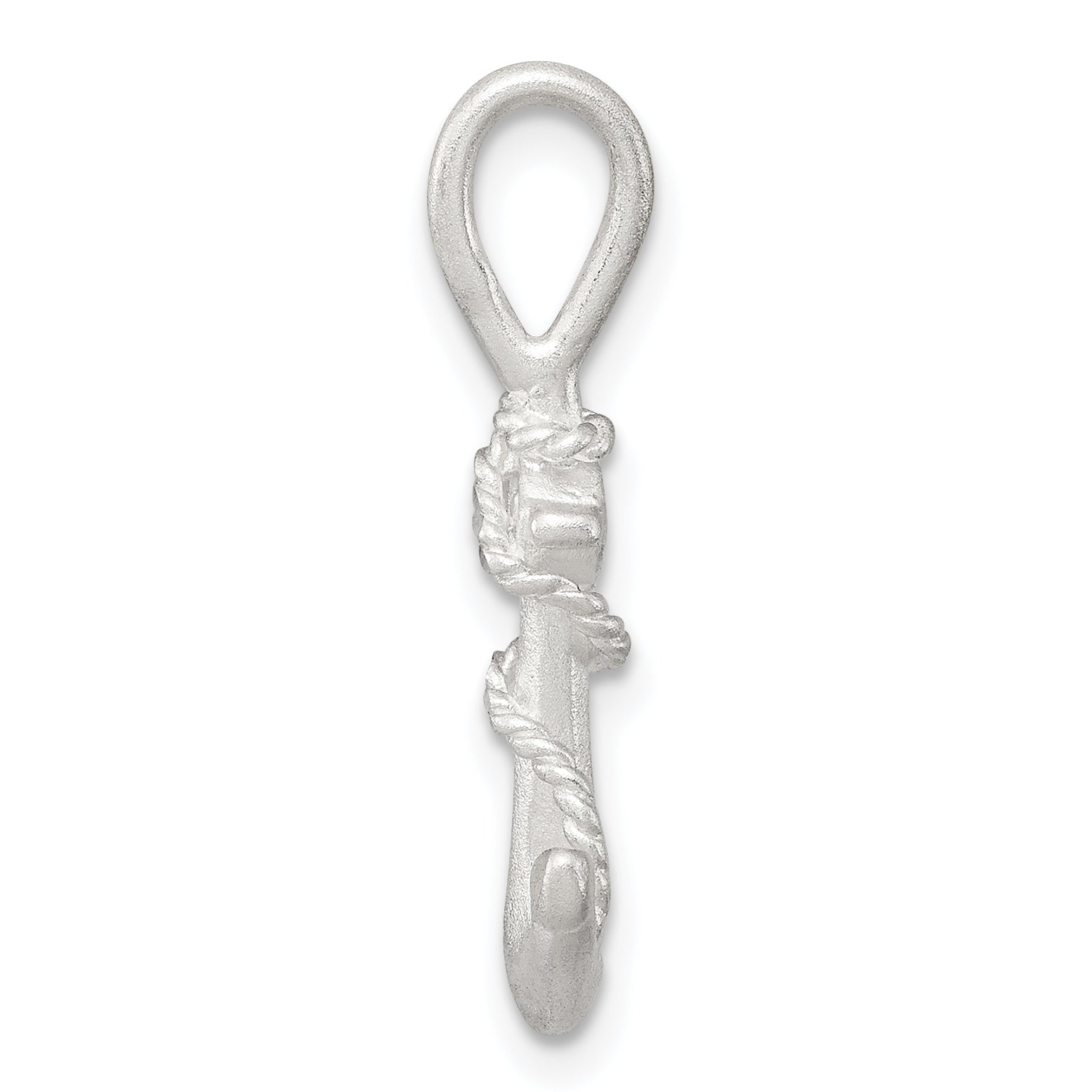 MenÃ¢â‚¬â„¢s Polished 925 Sterling Silver Anchor Charm with Anti-Tarnish Finish