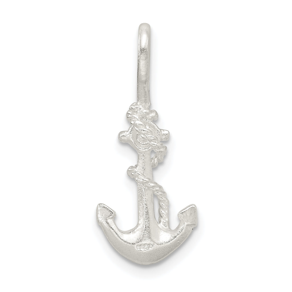 MenÃÂ¢Ã¢âÂ¬Ã¢âÂ¢s Polished 925 Sterling Silver Anchor Charm with Anti-Tarnish Finish
