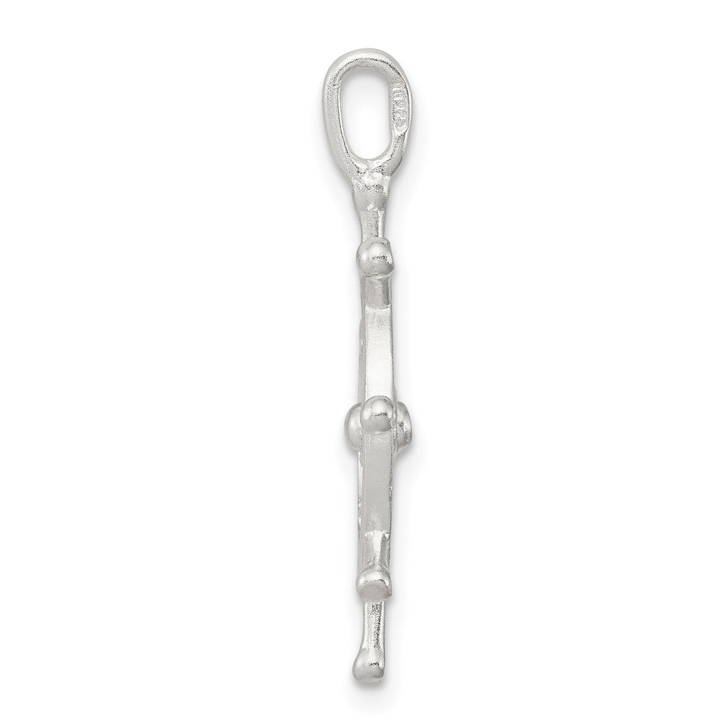 Sterling Silver 925 Polished Boat Wheel Charm for Men with Anti-Tarnish Finish