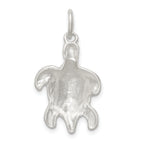 925 Sterling Silver Turtle Charm with Polished Finish and Anti-Tarnish Coating