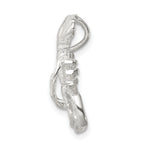 Sterling Silver 925 Polished Slide Charm with Anti-Tarnish Finish