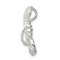 Sterling Silver 925 Polished Slide Charm with Anti-Tarnish Finish