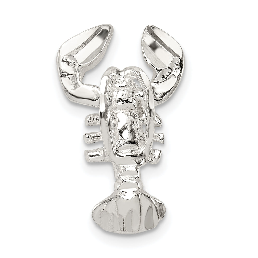 Sterling Silver 925 Polished Slide Charm with Anti-Tarnish Finish