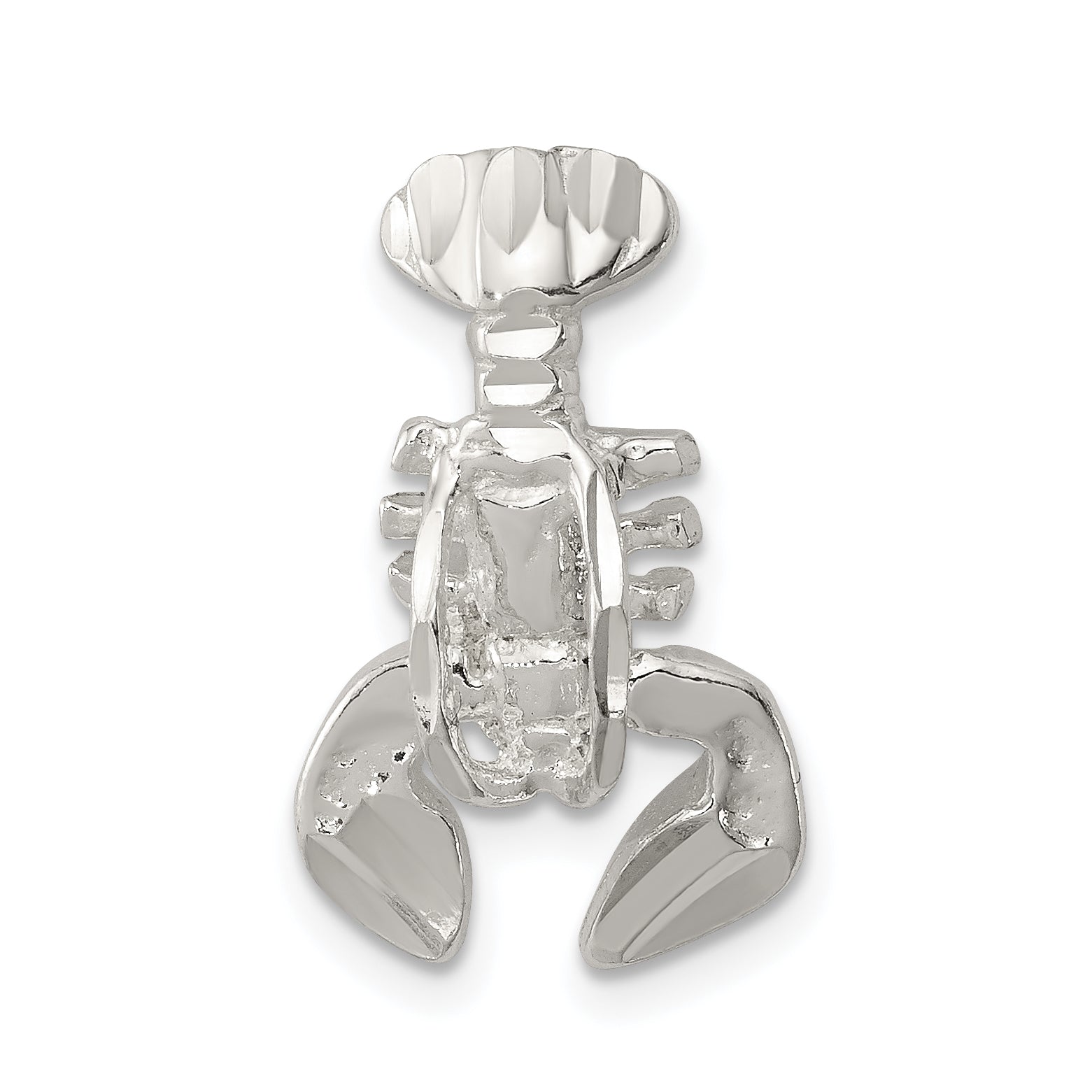 Sterling Silver Lobster Chain Slide Charm