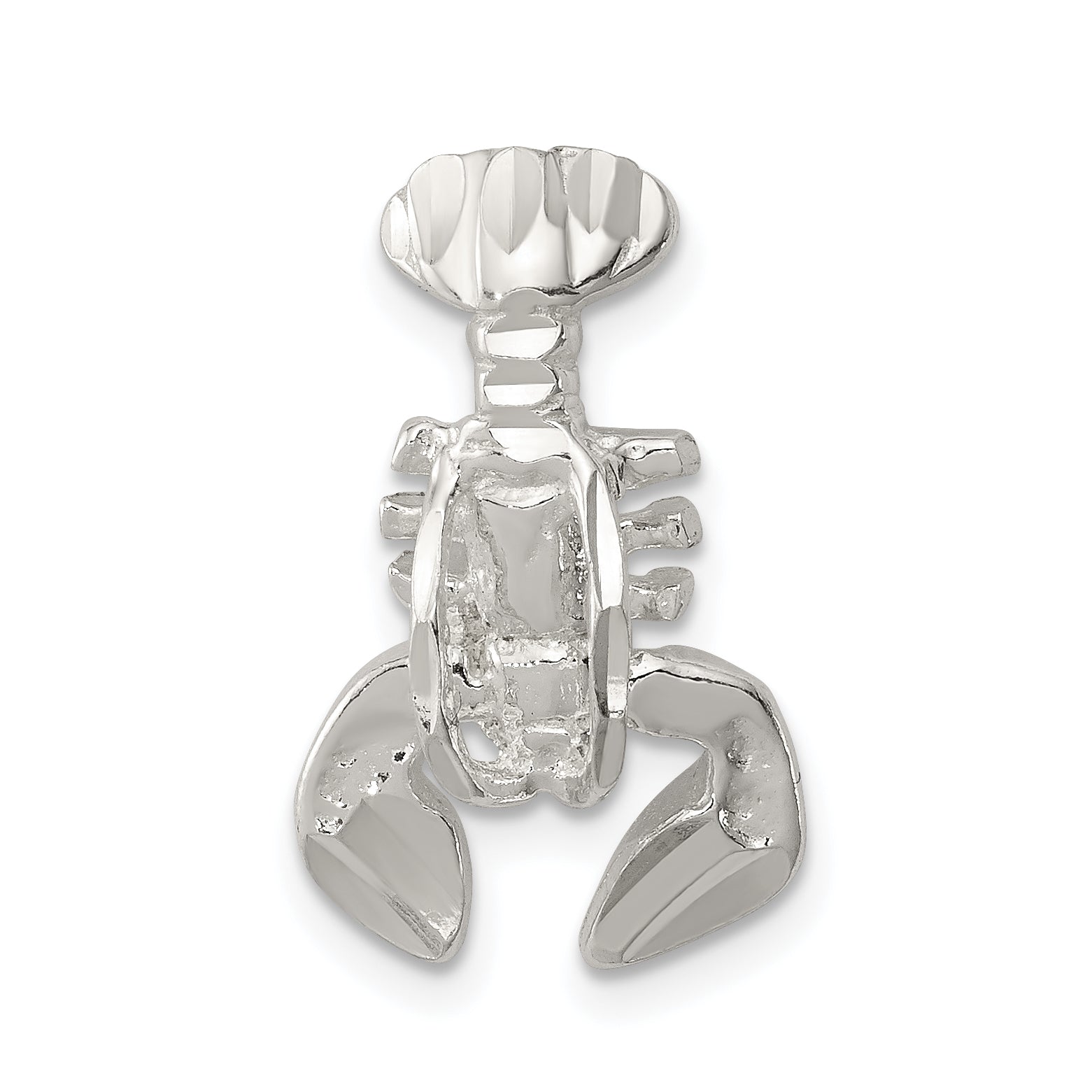 Sterling Silver Lobster Chain Slide Charm Main image