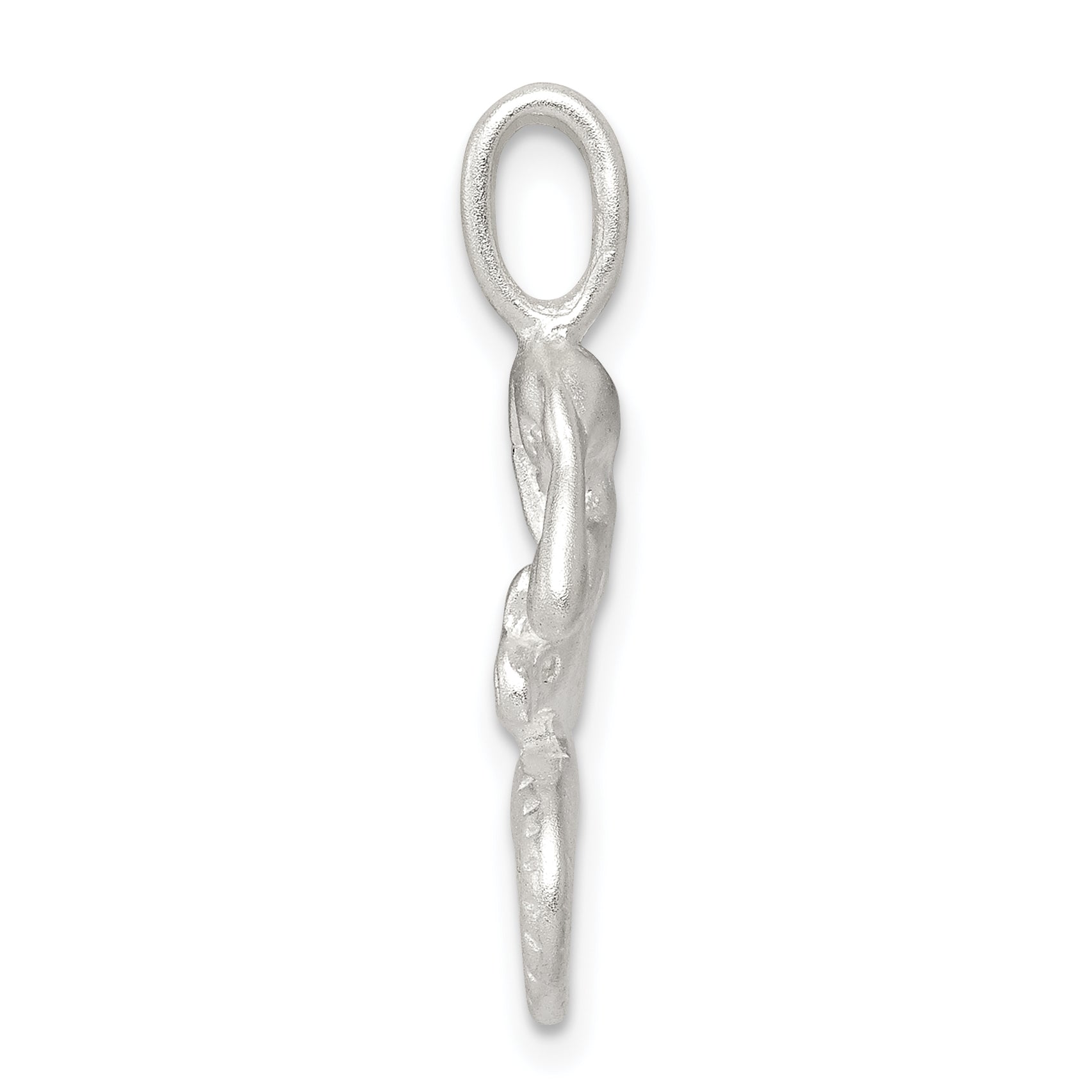 925 Sterling Silver Mermaid Charm with Polished Finish and Anti-Tarnish Coating