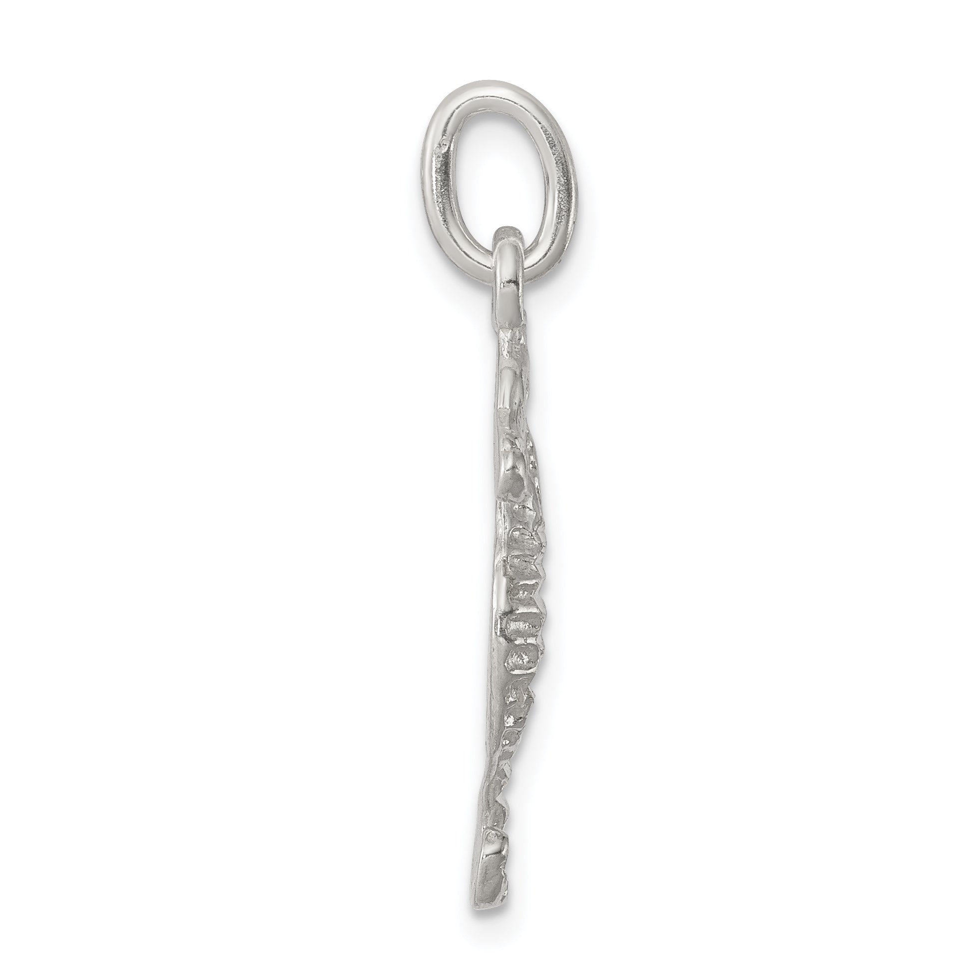 Sterling Silver 925 Seahorse Charm with Polished Finish and Flat Back Design Secondary image