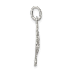 Sterling Silver 925 Seahorse Charm with Polished Finish and Flat Back Design