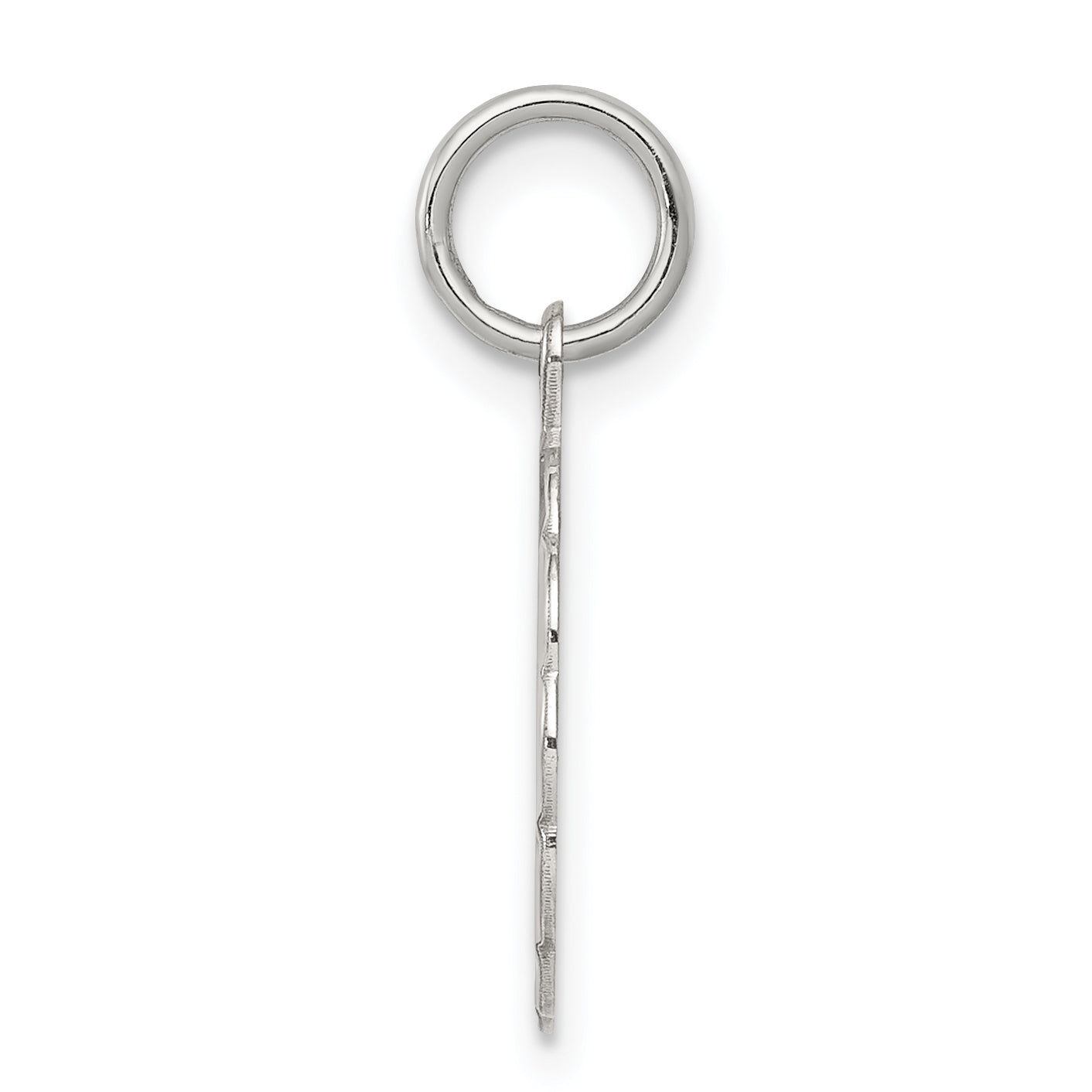 Sterling Silver Rhodium-Plated Wedding Bells Charm, Polished & Engravable Elegant Design