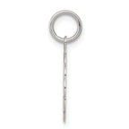 Sterling Silver Rhodium-Plated Wedding Bells Charm, Polished & Engravable Elegant Design