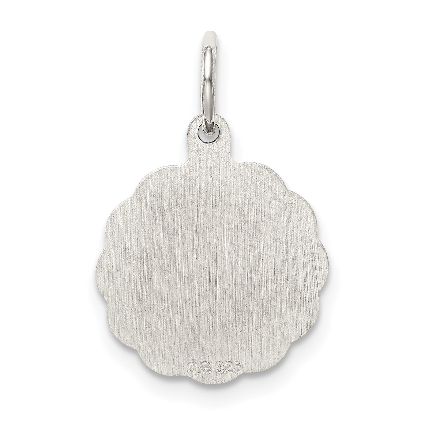 Sterling Silver Rhodium-Plated Wedding Bells Charm, Polished & Engravable Elegant Design