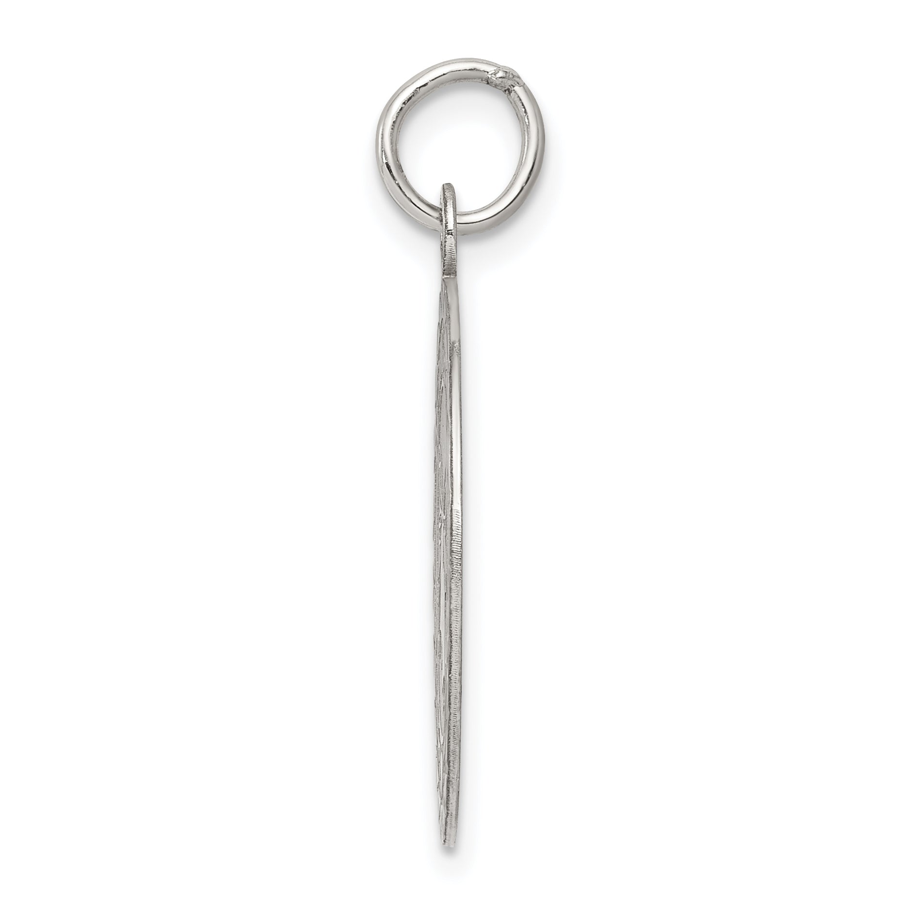 Sterling Silver Rhodium-Plated Wedding Bells Charm, Engravable Polished Finish