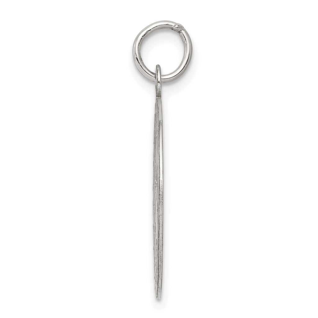 Sterling Silver Rhodium-Plated Wedding Bells Charm, Engravable Polished Finish