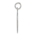Sterling Silver Rhodium-Plated Wedding Bells Charm, Engravable Polished Finish