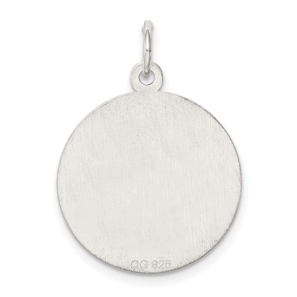 Sterling Silver Rhodium-Plated Wedding Bells Charm, Engravable Polished Finish