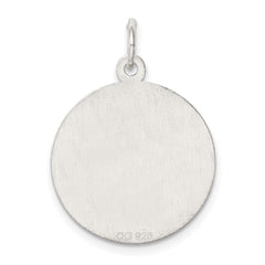 Sterling Silver Rhodium-Plated Wedding Bells Charm, Engravable Polished Finish