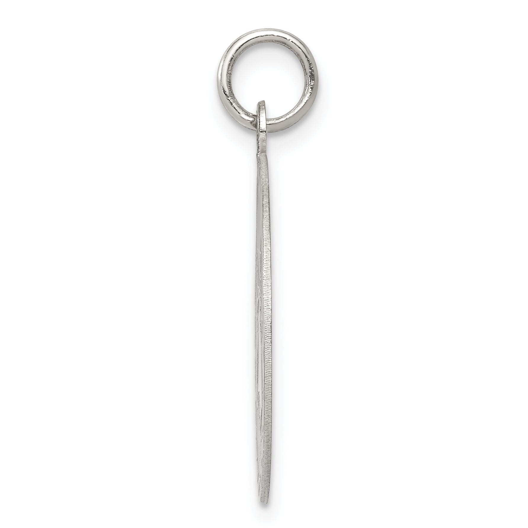 Sterling Silver 925 Rhodium-Plated Engravable Wedding Bells Charm Polished Finish