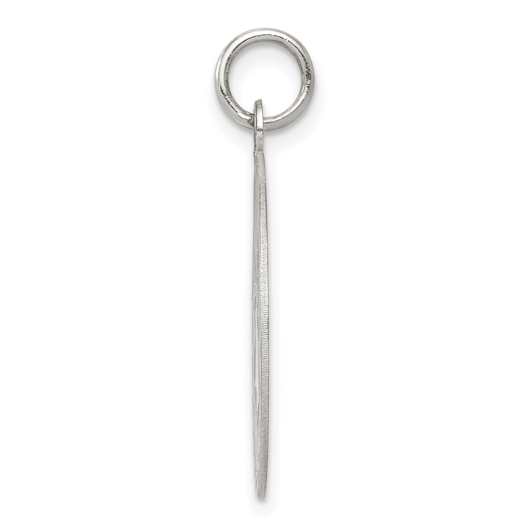 Sterling Silver 925 Rhodium-Plated Engravable Wedding Bells Charm Polished Finish