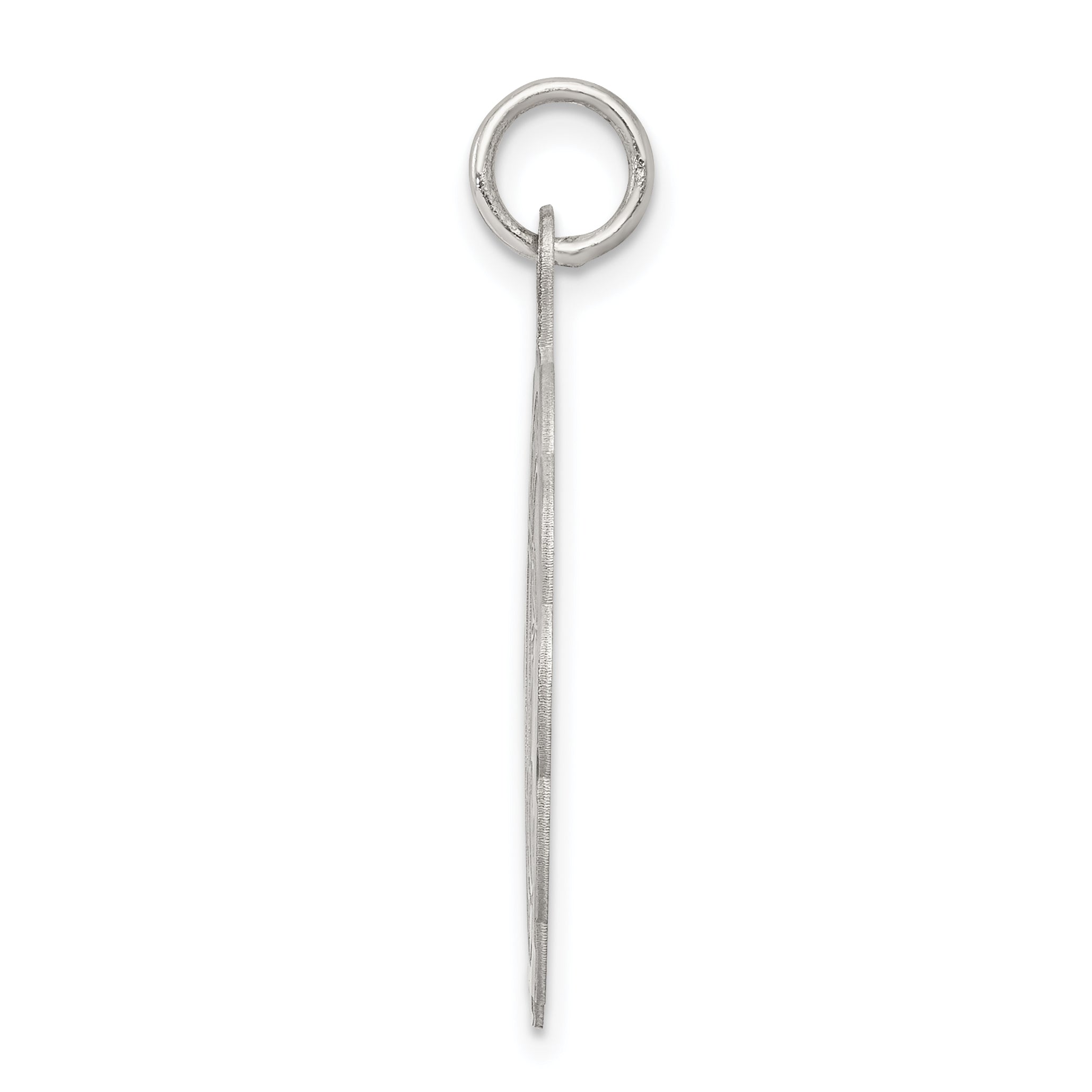 Sterling Silver Rhodium-Plated Wedding Bells Charm Engravable Polished Finish